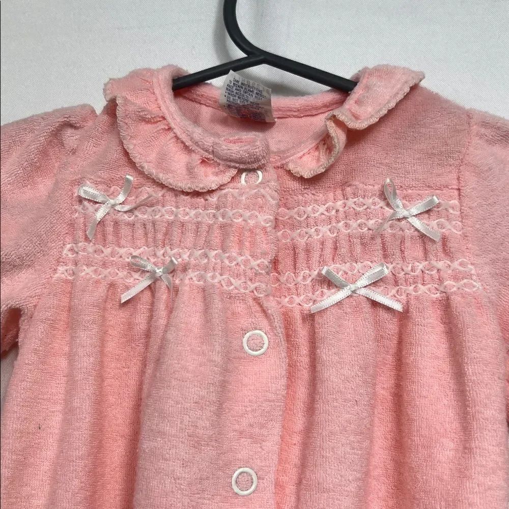 Carter’s Vintage pink Terrycloth snap up sleep and play - Picture 4 of 11